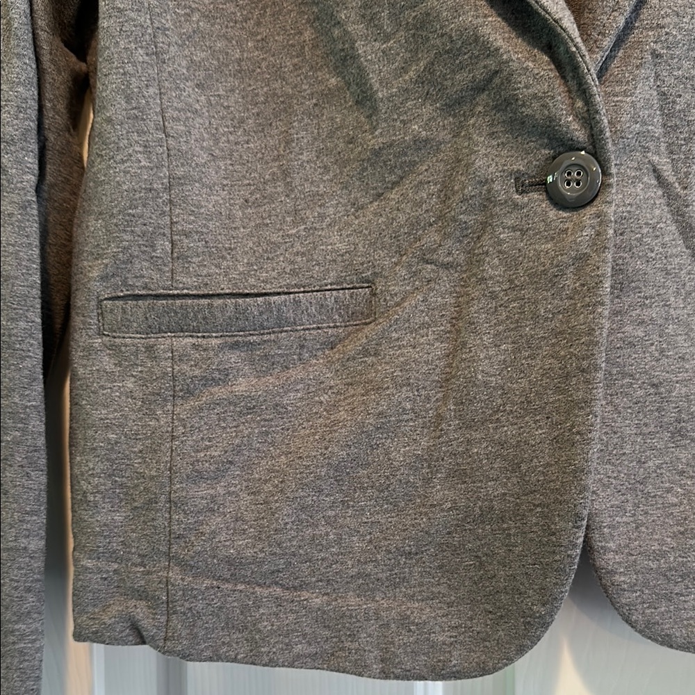 New York & Company Gray Blazer Fitted Knit - Picture 3 of 5